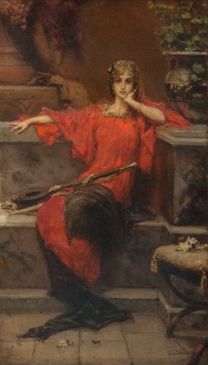 Lady in red